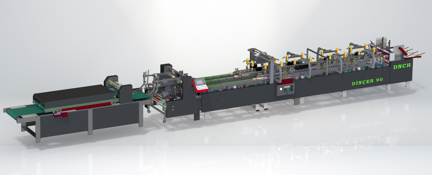 Dincer 90 Carton Box Folding Gluer Machine